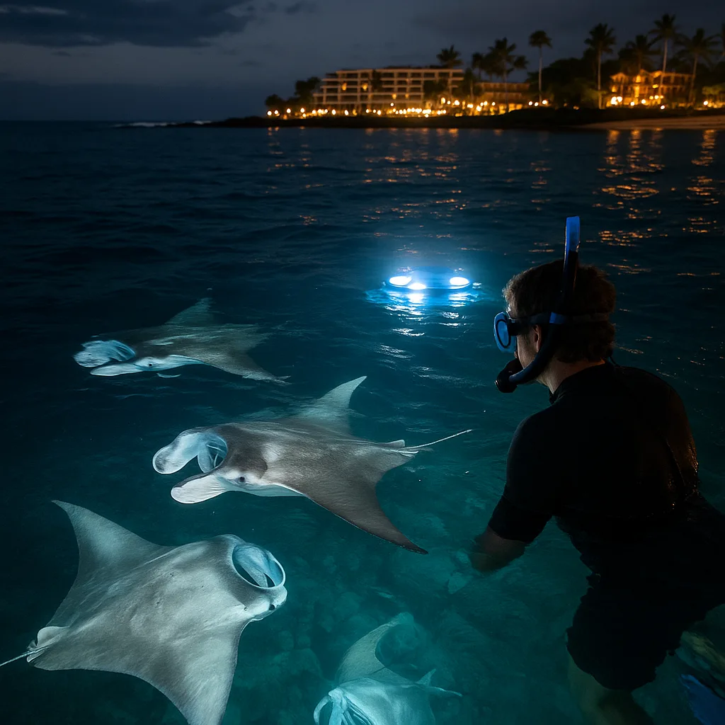 Manta Ray Night Snorkel, Big Island
