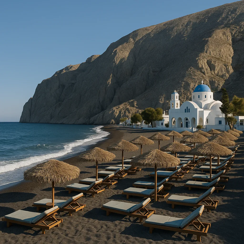 Perissa Beach, Santorini